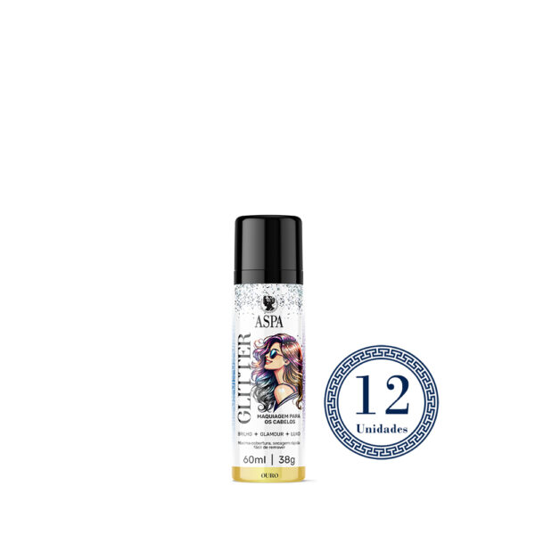 12 Aspa Glitter Ouro 60ML