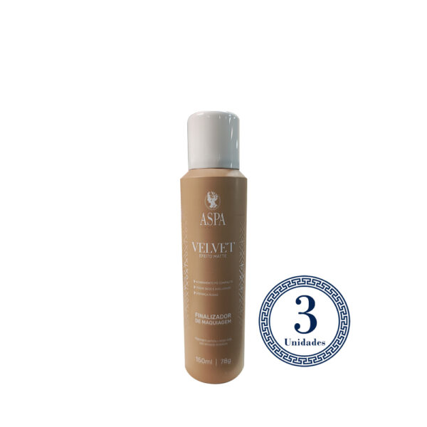 3 Aspa Velvet Finalizar para Maquiagem Efeito Matte 150ML