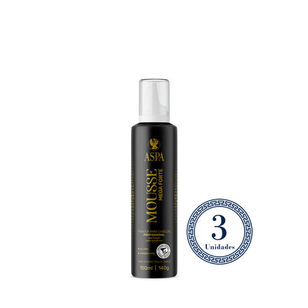COMBO 3 UN. ASPA Mousse Mega Forte 150ml/140g