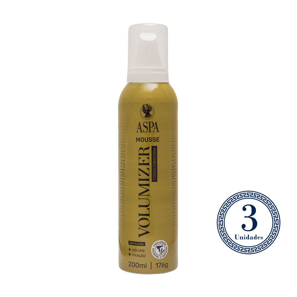 15608952227-mousse-volumizer-3.jpg COMBO 3 Un. Aspa Mousse Volumizer 200ml/176g - Imagem 1